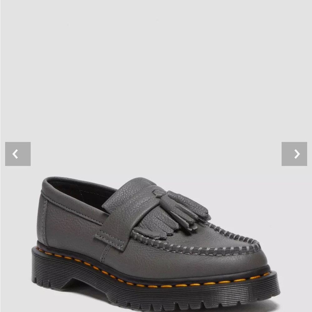 Dr. Martens Gray Tassel Loafers with Chunky Sole